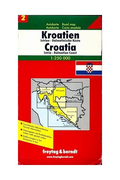 Autokarte Croatia. Dalmatian Coast